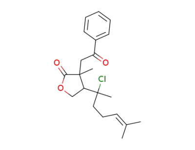 4-(2-chloro-6-methylhept-5-en-2-yl)-3-methyl-3-(2-oxo-2-phenylethyl)dihydrofuran-2(3H)-one